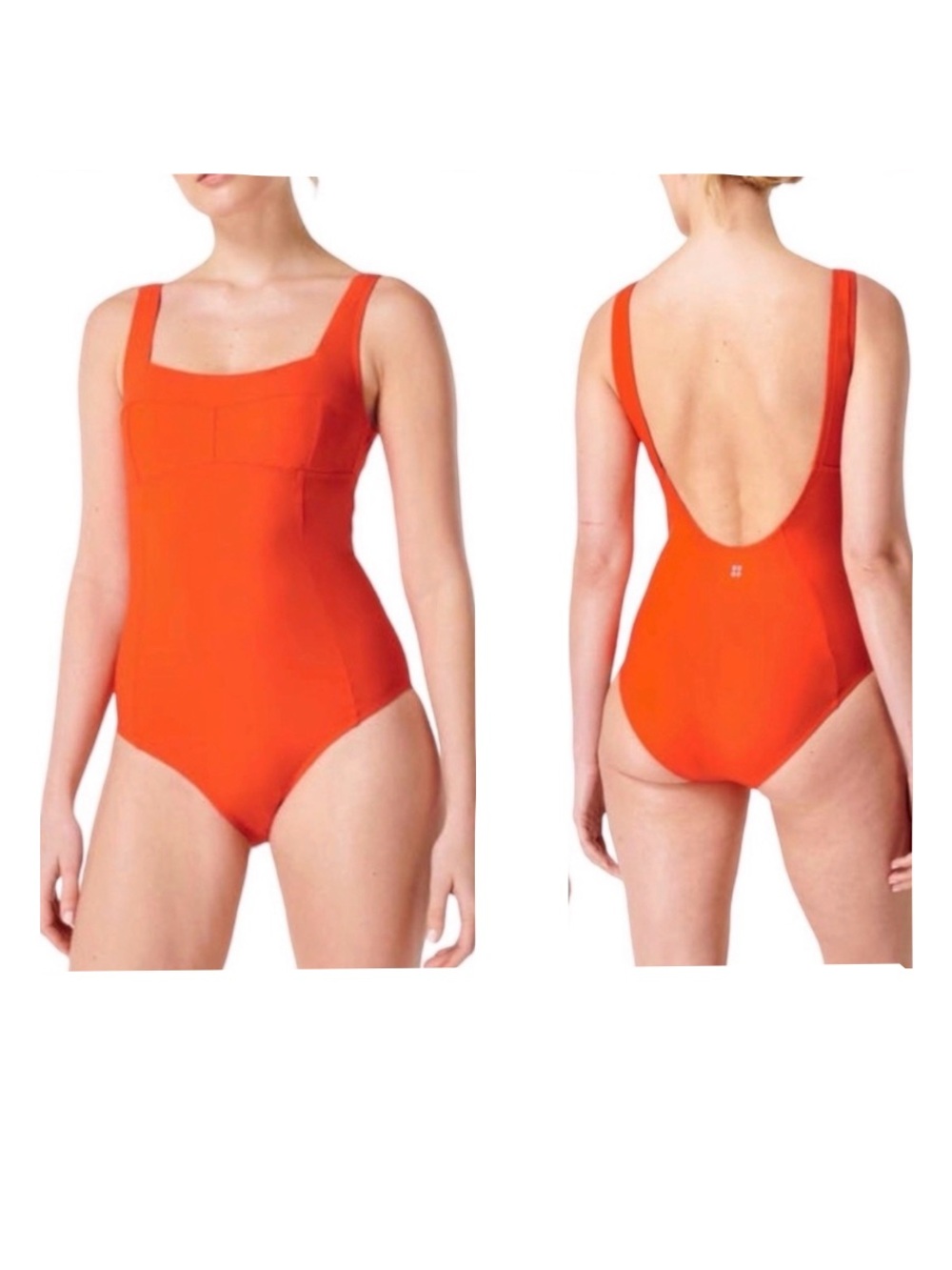 Sweaty Betty The Brook Xtra Life One Piece Swimsuit in Orange Size S